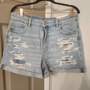 NWT Curvy Mom Short with Embroidery